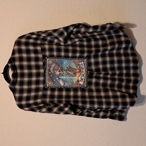 L Upcycled Hollister Flannel